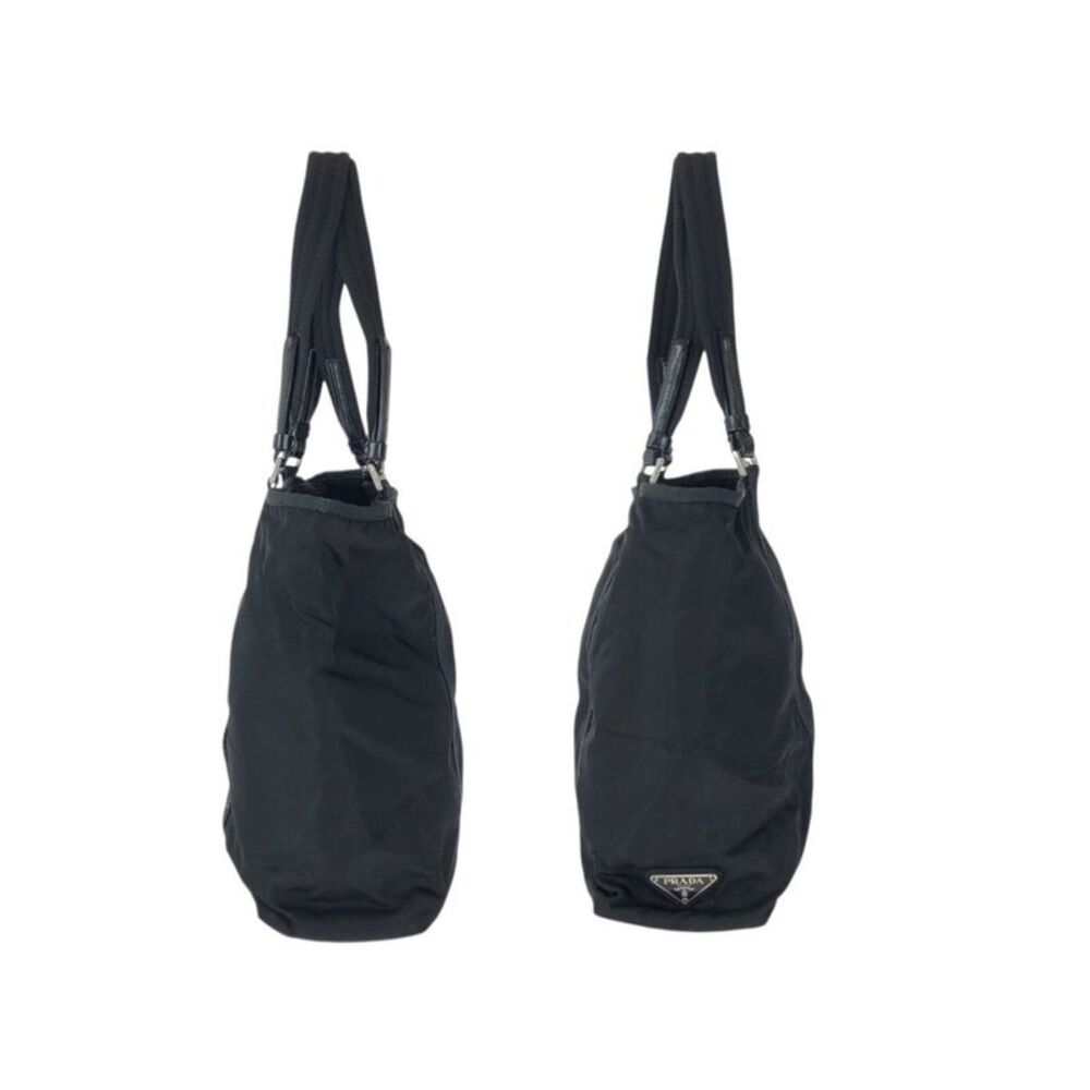 Prada Nylon Leather Black Tote Shoulder Bag - Picture 8 of 10